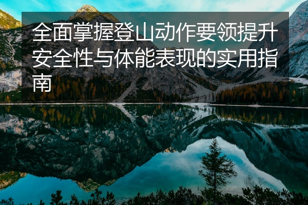 全面掌握登山动作要领提升安全性与体能表现的实用指南